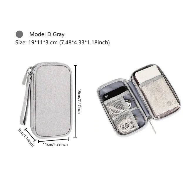 Waterproof Travel Cable Organizer Bag – Portable Digital Storage Pouch for Electronic Accessories