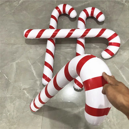 Giant Banana Inflatable Christmas Decoration 2025 – Candy Cane Lollipop Balloon Party Props for Home, Bar & Holiday Atmosphere Decor