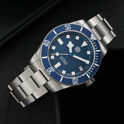 San Martin SN0121T Titanium Diving Watch – NH35 Automatic, Grade 2 Titanium, 120-Click Bezel, 300M Waterproof Wristwatch