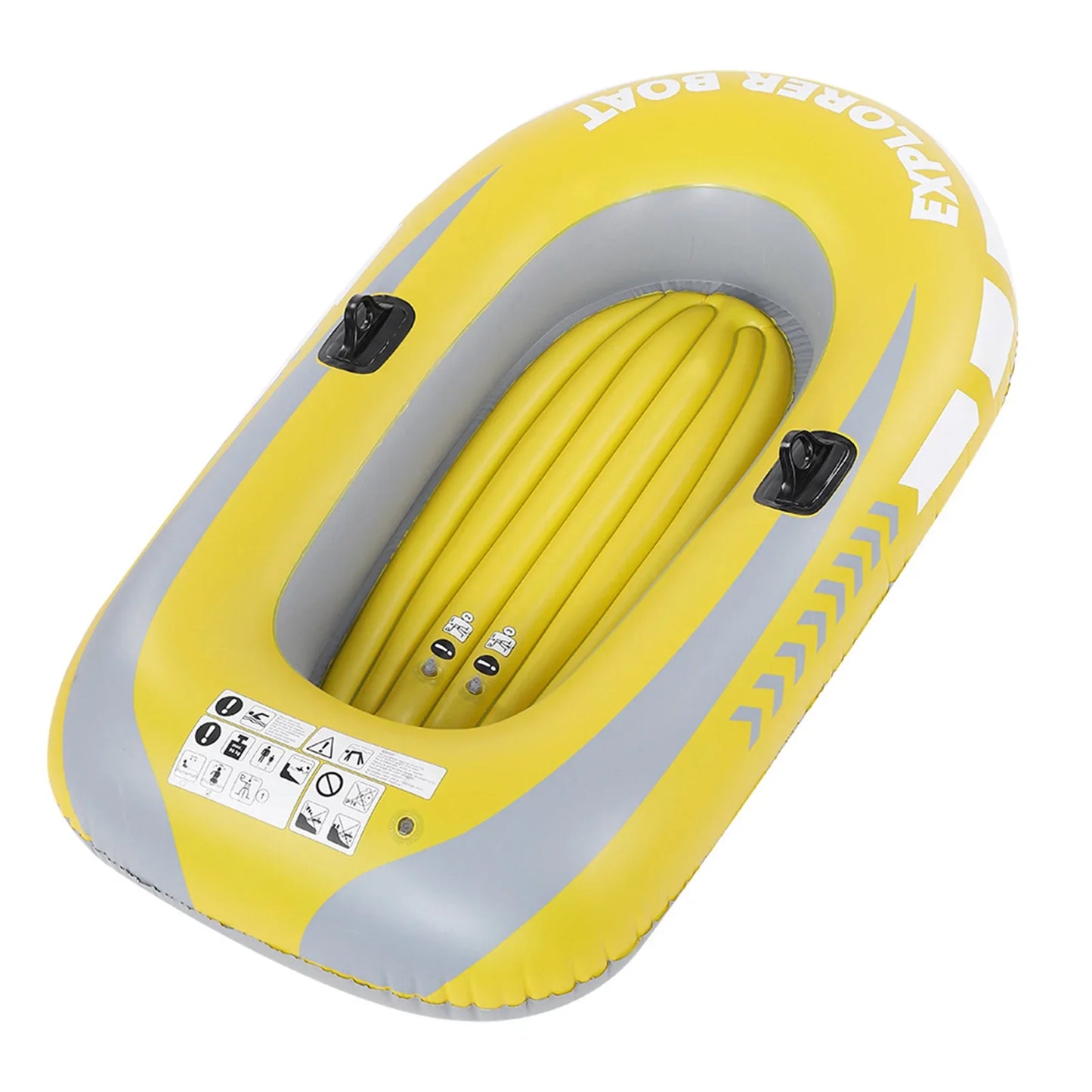 Heavy Duty Inflatable Canoe – Thickened 2-Person Rowing Kayak, Wear-Resistant Inflatable Boat