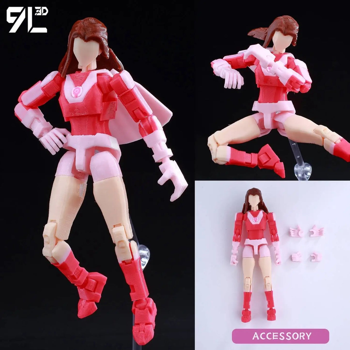 9L3D Lucky 13 Invincible Boy Action Figure – 3D Printed Multi-Jointed Poseable Anime Collectible Model Toy Gift