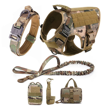 Large Dog Harness & Leash Set — Training & Walking Vest for German Shepherd, Malinois