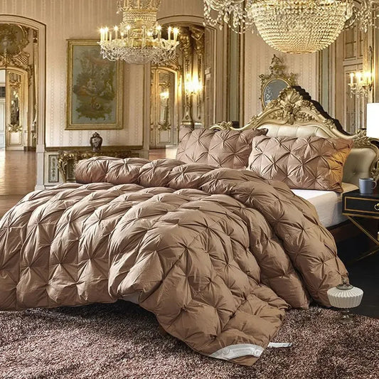 Goose Down Soft Duvet – Luxury Bedding Comforter, King, Queen & Twin Size, Super Warm Bread Shape Quilt