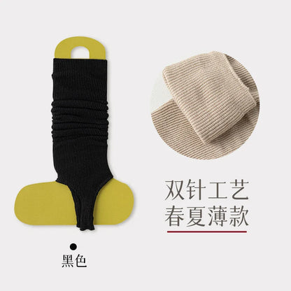 Spring & Summer Thin Knitted Leg Warmers – Trendy Comfortable Calf Socks & Foot Warmers, Red Stockings