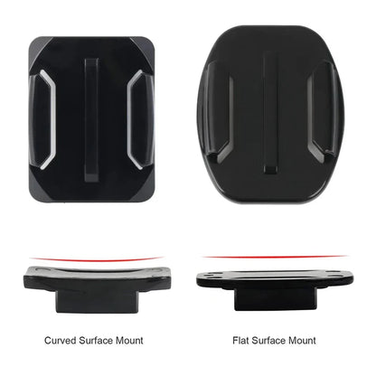 Helmet Adhesive Mount Set for GoPro Hero 8–13, Insta360, DJI & SJCAM – Flat & Curved Sticky Camera Accessories