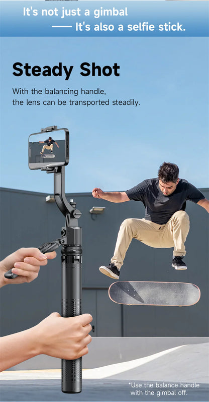 C17 360° Auto-Rotation Monopod – AI Tracking Tripod with Bluetooth Shutter, Fill Light & Wireless Selfie Stick for Phones