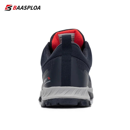 Baasploa Men's Waterproof Hiking Shoes – Anti-Skid, Wear-Resistant Outdoor Sneakers for Travel & Sports