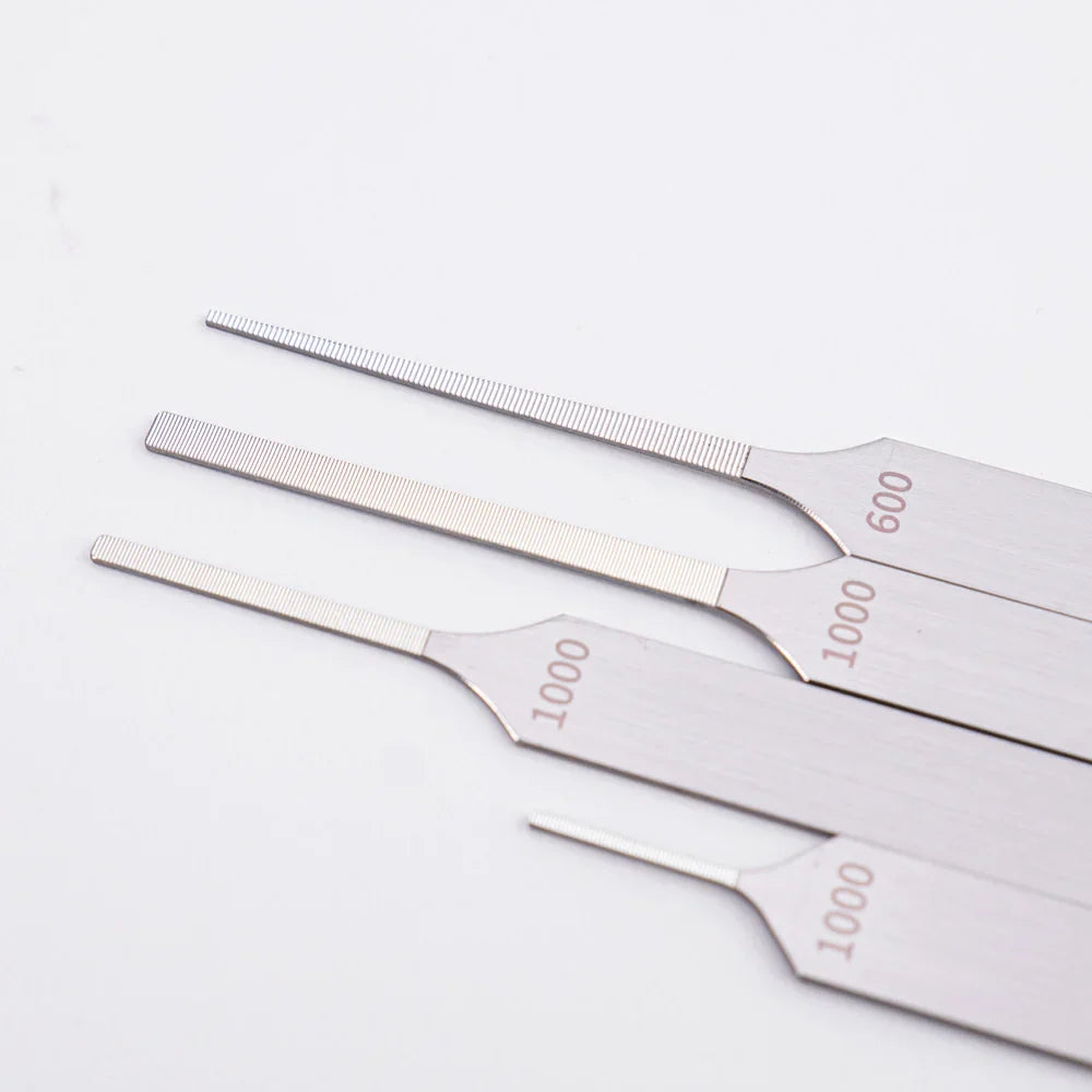 Double-Sided Model Sanding File – 1mm-3mm Narrow Nose for Deep Crevices and Small Model Parts
