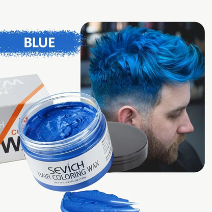 Temporary Hair Color Wax Kit – Washable Instant Hair Dye Cream for Men, Women & Kids, Party Cosplay, Blue, Purple, Red, Green