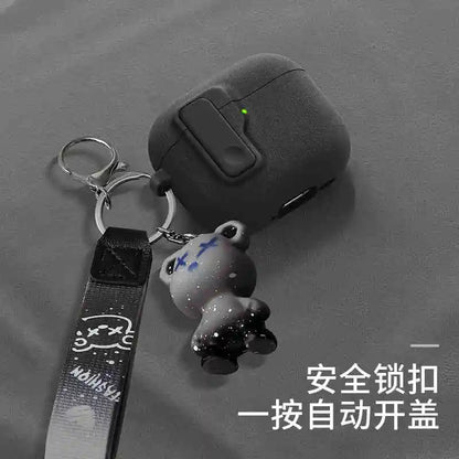 2024 New Hard Hybrid Protector Case for AirPods 4 (USB-C) — Magnetic Lid Lock Luxury Cover for Apple AirPods 4