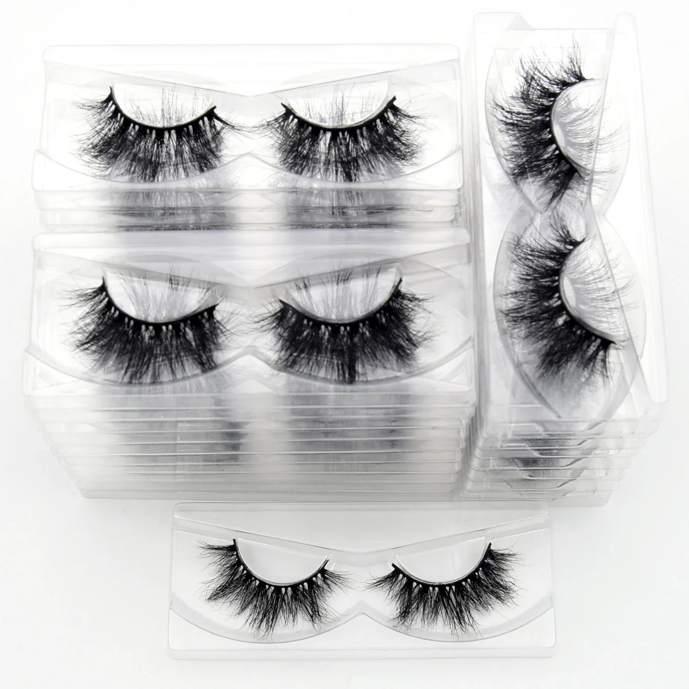 Visofree 3D Mink Eyelashes – 30/40/100 Pairs Handmade Full Strip Lashes with Tray, Cruelty-Free False Lashes for Makeup