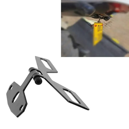 Motorcycle License Plate Bracket & Taillight Mount — Folding Number Plate Frame, Universal Motorbike Accessory