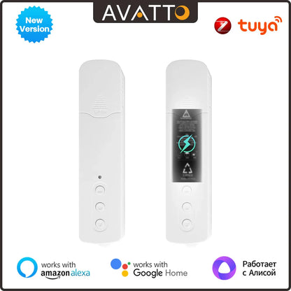 AVATTO Tuya Zigbee Motorized Roller Shutter Blinds – Chain Drive with Built-in Lithium Battery, Alexa/Google Home Compatible