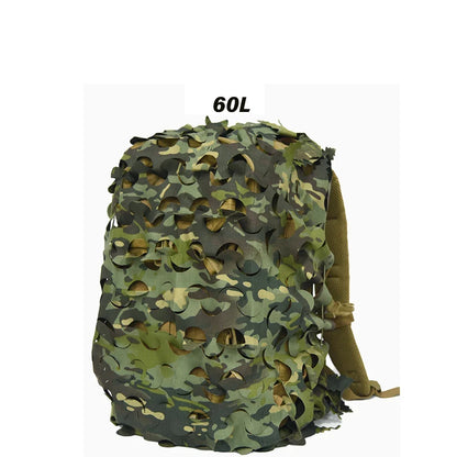 3D Camo Backpack Cover - Laser Cut Camouflage Hunting Bag Cover for 60L/80L Packs, Paintball & Outdoor Gear