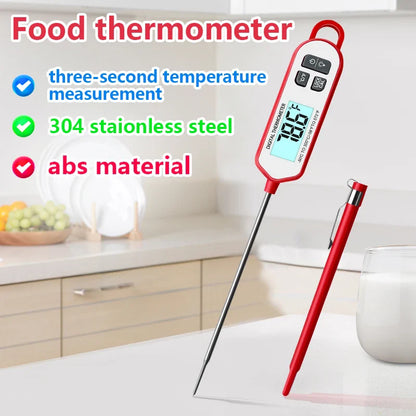 Professional Digital Meat Thermometer – Instant Read High Accuracy Waterproof Cooking Thermometer with Backlit Display for Grill, BBQ, Oven & Kitchen Use