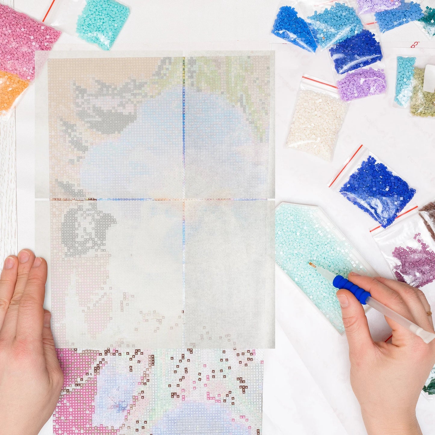 220 Sheets Diamond Painting Paper – Double-Sided Non-Stick Cover Replacement for 5D Diamond Painting Accessories