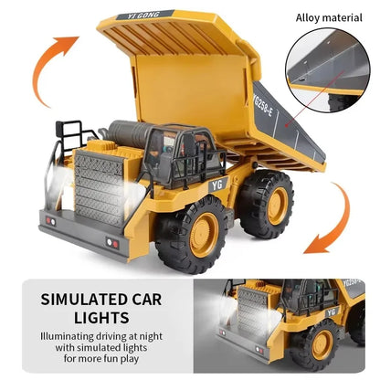 New RC Engineering Vehicle Toy — 2.4G Crawler Bulldozer, Excavator & Dumper Car for Boys, Kids Holiday Gift