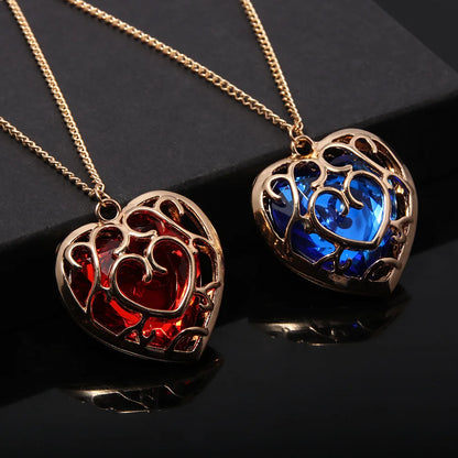 Zelda Tears of the Kingdom Keychain – Red Sapphire Heart Pendant Cosplay Accessory Gift
