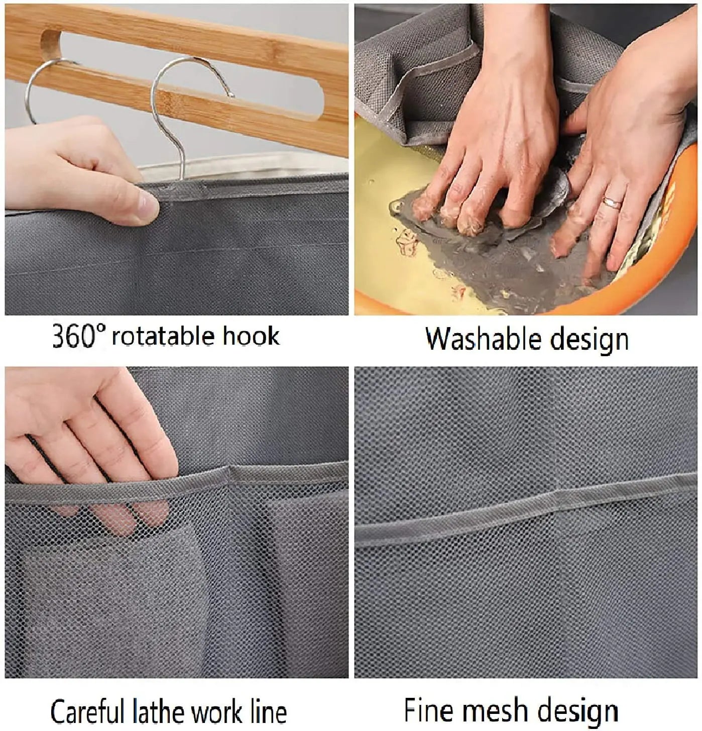 Double-Sided Hanging Underwear Storage Bag — Foldable Organizer for Socks and Underpants, Dormitory and Home Wardrobe