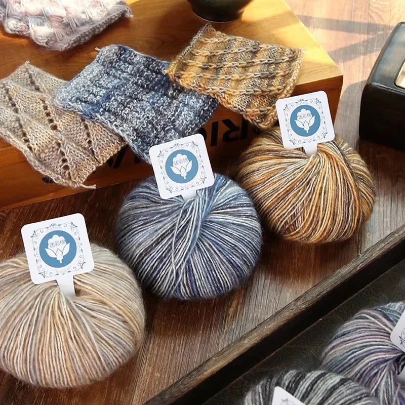 50g/Ball Gradient Cotton Wool Yarn: Soft Milk Yarn for Crochet, Knitting - DIY Scarf, Sweater, Hat Thread