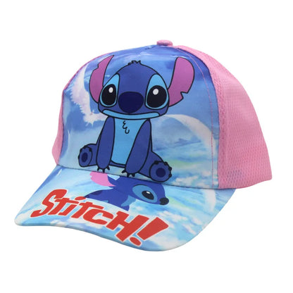 Kids Anime Stitch Mesh Baseball Cap – Kawaii Lilo & Stitch Angel Sun Hat for Outdoor Travel & Gifts