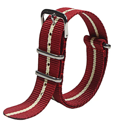 Nylon Watch Strap 16mm 18mm 20mm 22mm — Waterproof Army Sport Watch Band Replacement Belt