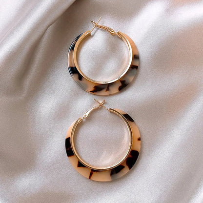 Leopard Print Hoop Earrings for Women – 2024 Trendy Gothic Exaggerated Jewelry
