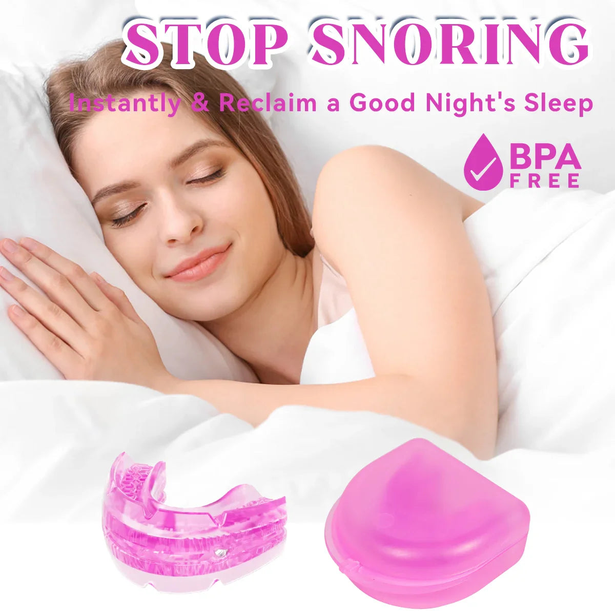 Anti-Snore Mouth Guard for Bruxism – Stop Snoring & Sleep Apnea Aid, Teeth Protection Night Mouthpiece