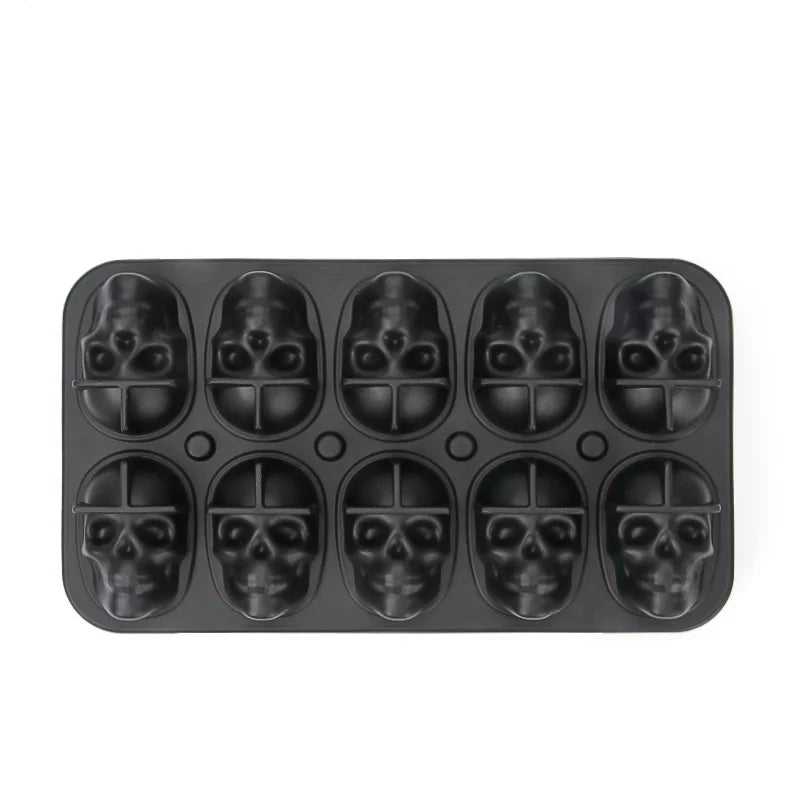 Skull Ice Ball Mold – 3D Silicone Ice Cube Tray, BPA-Free for Freezer & Cocktails