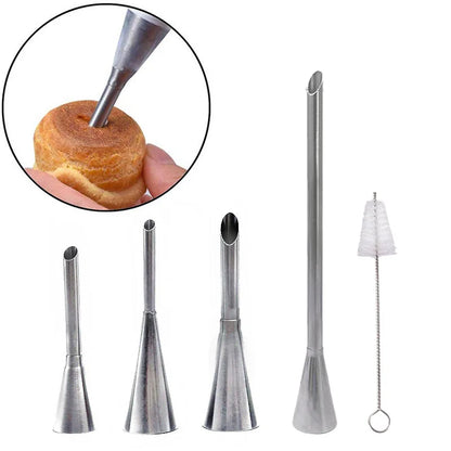 3/5/6Pcs Stainless Steel Cake Icing Piping Nozzles – Cream Tips for DIY Cupcake, Donut & Pastry Baking Decorating Tools