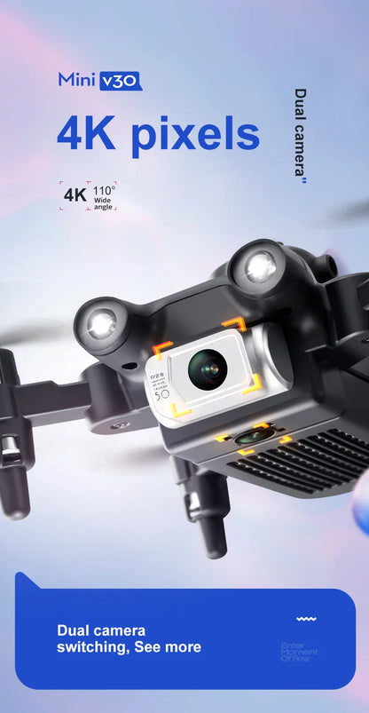 4DRC V30 Mini Drone – 4K/1080P HD Camera FPV RC Quadcopter with 5-Sided Obstacle Avoidance, Toy Gift Helicopter