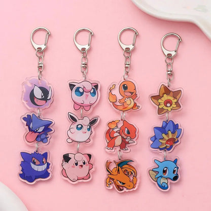 Anime Acrylic Keychain – Cute Cartoon Car Bag Pendant, Creative Gift for Friends & Fans, Fun Keyring Charm