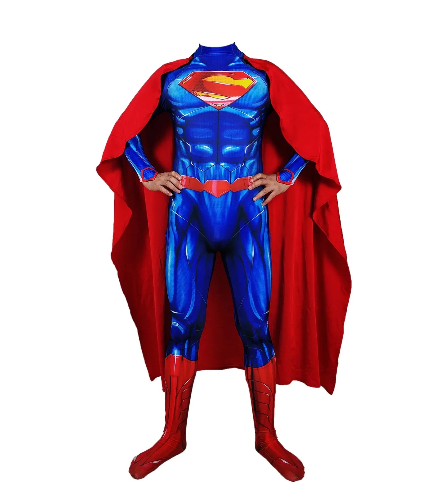 Adults Superman Man of Steel Cosplay Zentai Suit – Superhero Halloween Bodysuit Party Jumpsuit