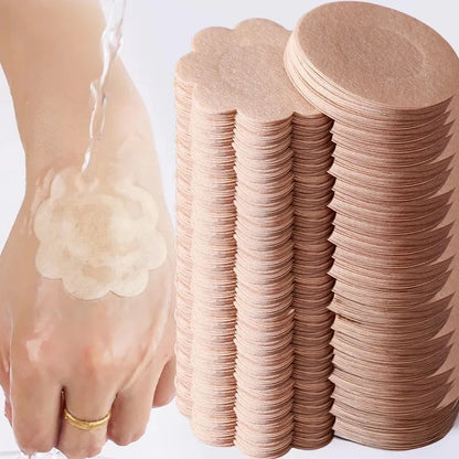 Invisible Nipple Covers - Ultra-Thin Fabric Adhesive Breast Pads for Women, Seamless Everyday Wear