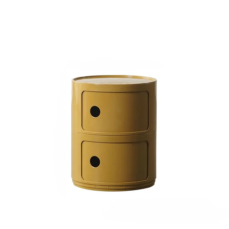 Nordic Round Bedside Table – Mini 2/3/4/5 Layer Cute Storage Cabinet, Creative Living Room & Bedroom Furniture