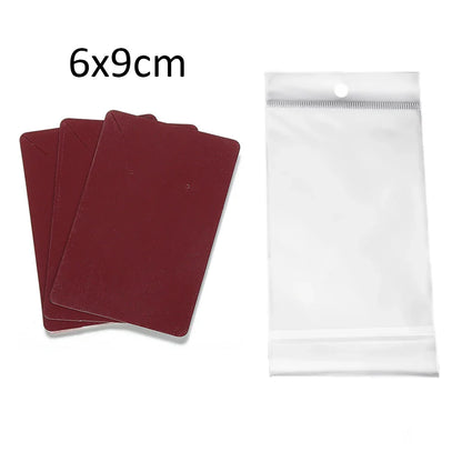 50 Sets Earring & Necklace Display Cards with Self-Seal Kraft Paper Bags – DIY Jewelry Packaging