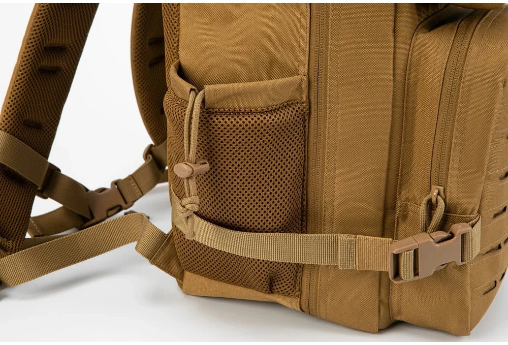 QT&QY 25L/45L Tactical Backpack – Outdoor Survival & Hiking Rucksack for Men & Women, Bug Out Bag with Bottle Holder