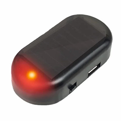 Solar Powered Car Security LED Light – Fake Dummy Alarm Flashing Anti-Theft Warning Lamp Wireless Car Protection Accessory