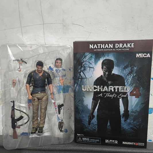NECA Uncharted 4 Nathan Drake Action Figure – Collectible Toy Model, Creative Gift for Kids