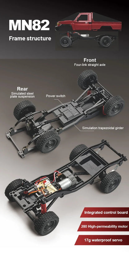 MN82 Pro RC Off-Road Vehicle — 1:12 Scale 4WD Climbing Car for Toyota LC79 Simulation