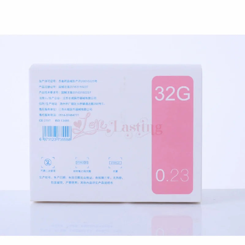25pcs Disposable Sharp Needles (18G 25G 27G 30G 31G 32G 34G) - Sterile Stainless Steel for Hyaluronic Acid & Tattoo Use