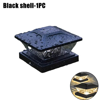 Outdoor Solar Fence Light - Waterproof LED Villa Gate, Column & Pillar Lamp for House and Garden Decor