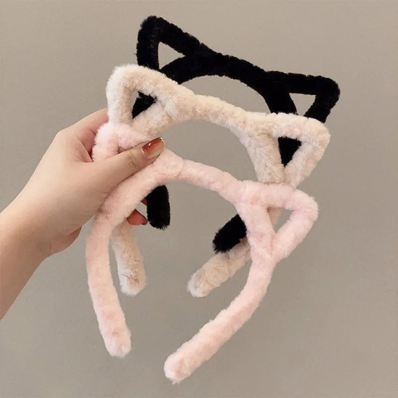 Cat Ear Plush Headband - Cute Large-Size Hair Accessory for Women, Party Dress-Up and Everyday Wear