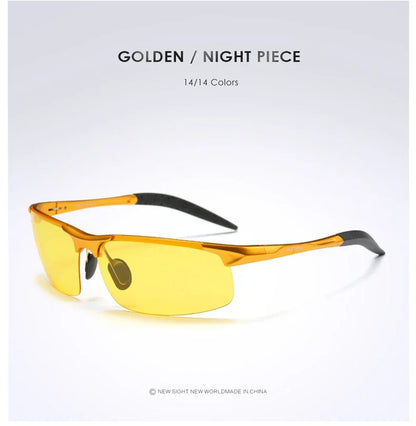 AORON Men’s Driving Sunglasses — Polarized UV400 Anti-Glare Retro Sport Glasses with Aluminum Magnesium Frame