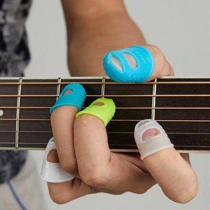 Guitar Fingertip Protectors — 10PCS Silicone Finger Guards, 5 Sizes