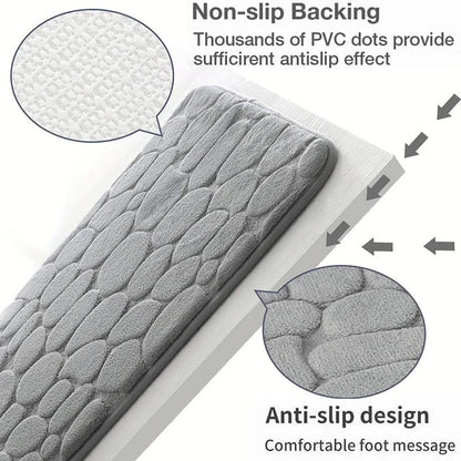 Super Absorbent Bath Mat - Slip-Resistant Anti-Slip Bathroom Rug for Bathtub, Toilet, and Entrance