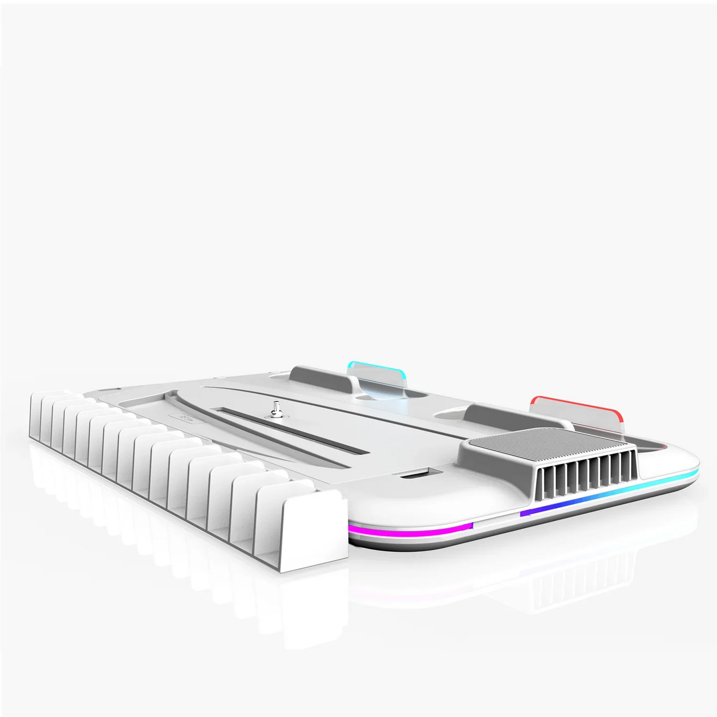 RGB Turbo Cooling & Charging Station for PS5 — 3-Level Fan with Controller & Headset Holder | Digital & Disc Edition