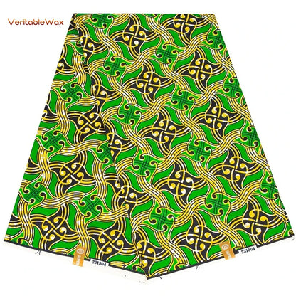Ankara African Wax Print Fabric - Batik Pagne Polyester Material for DIY Sewing, Patchwork & Wedding Dress Craft