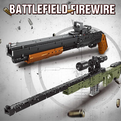 ZKZC WW2 Military Weapon Building Block Set – Shotgun, Sniper & Assault Rifle Toy for Kids Gifts