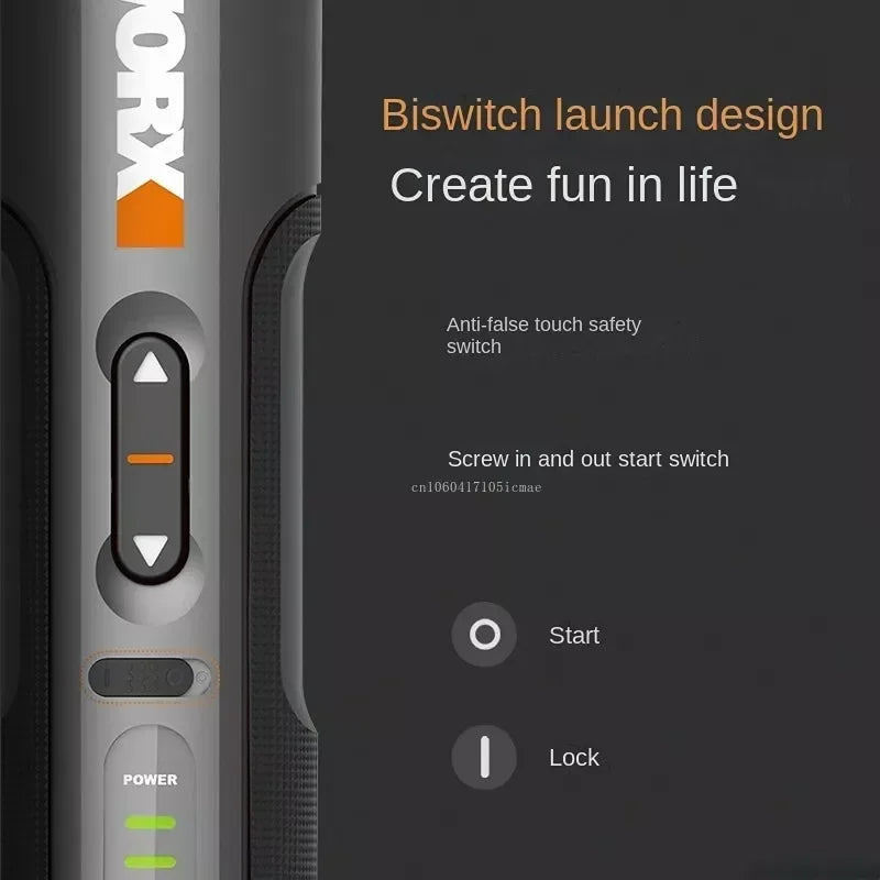 WORX WX242 4V Cordless Electric Screwdriver Set — USB Rechargeable Mini Drill with 30 Bits Power Tool